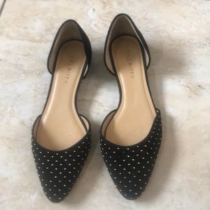 Talbots Black beaded flats 7.5